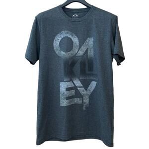 Oakley Regular Fit Graphic Print Gray T- Shirt Size M
